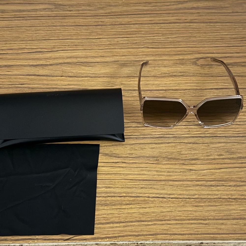 Saint Laurent SL 232 Betty Sunglasses 005 Nude / Brown Gradient Lens 63 mm